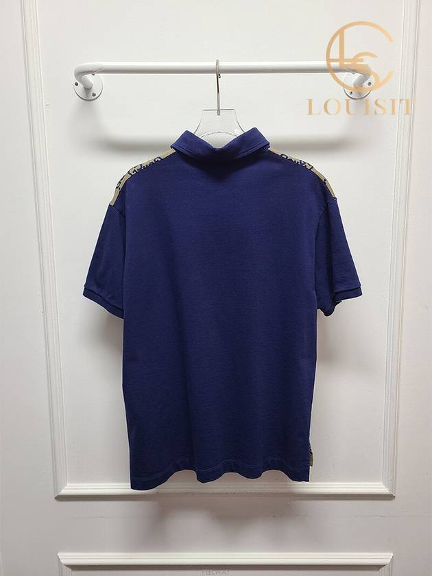 Used luxury goods Lewis It M GG maxi monogram silk cotton polo shirt - GUCCI - BALAAN 5