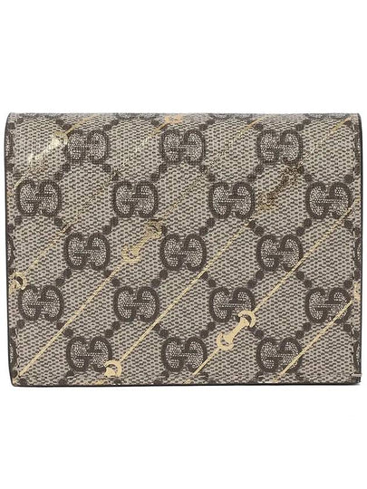 Horsebit Print Card Wallet Beige Ebony - GUCCI - BALAAN 2