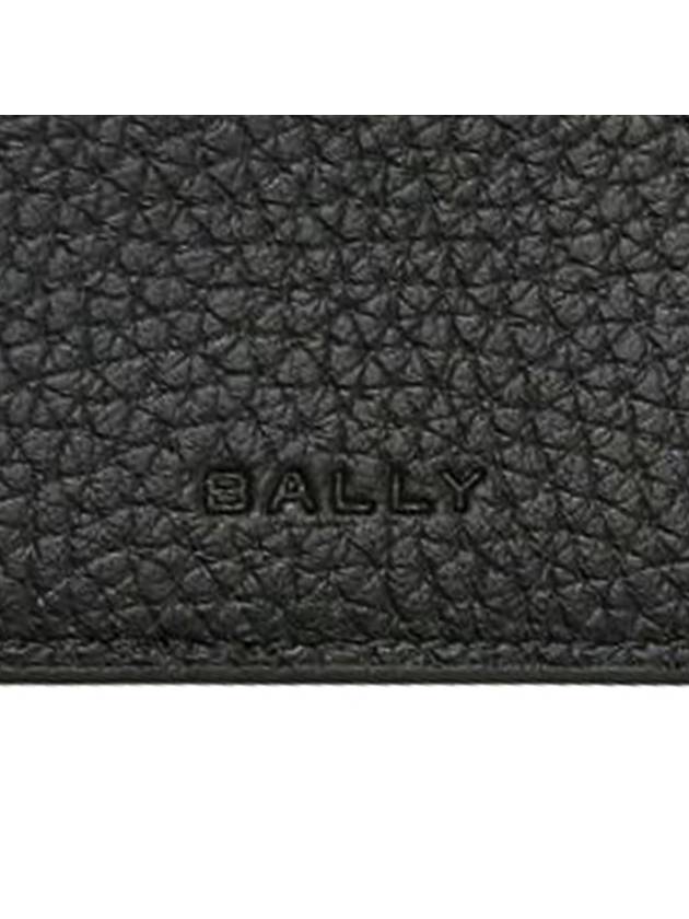 Logo Bifold Leather Half Wallet Black - BALLY - BALAAN 8