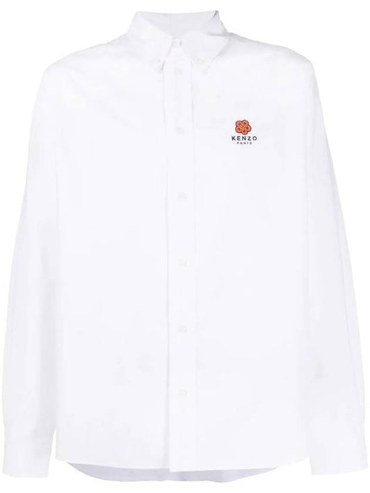 Boke Flower Chest Long Sleeved Shirt White - KENZO - BALAAN 1