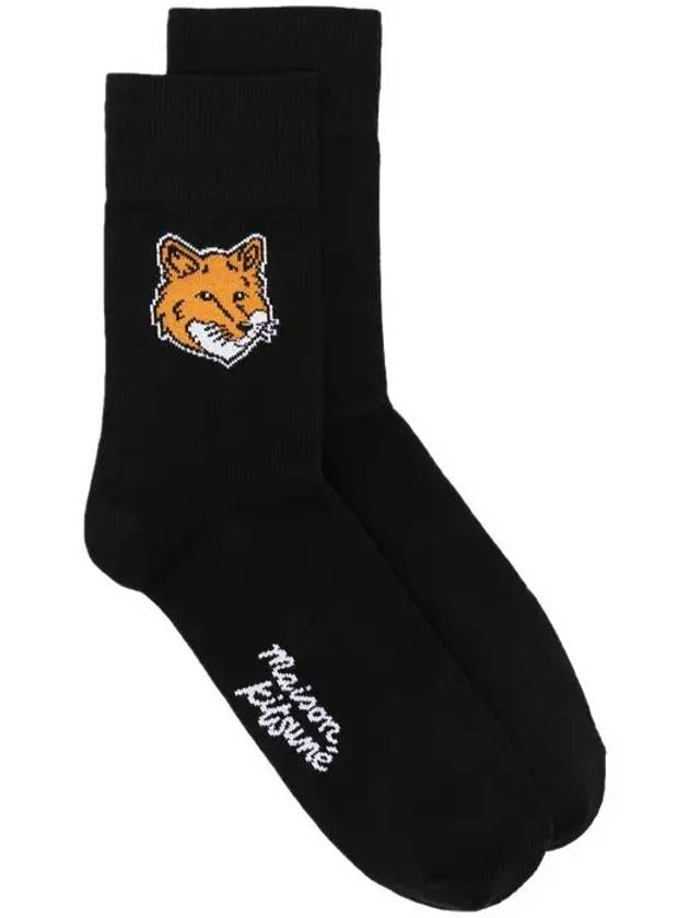 Fox Head Socks Black - MAISON KITSUNE - BALAAN 8