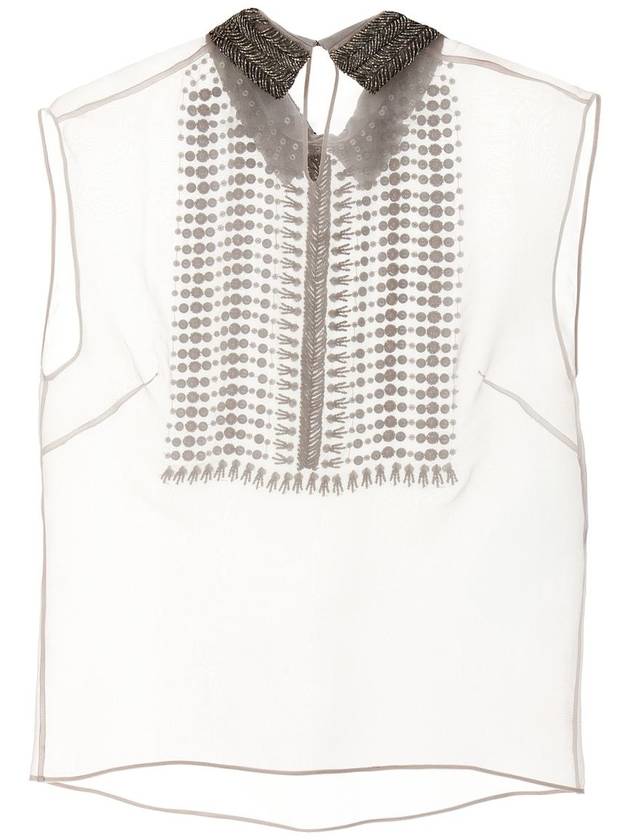 Alberta Ferretti Beaded Chiffon Top - ALBERTA FERRETTI - BALAAN 2