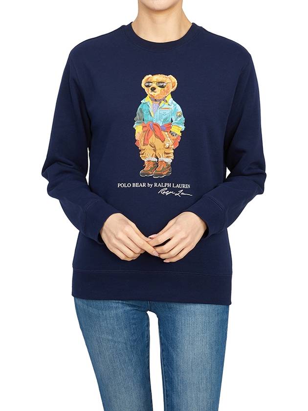 Kids Bear 323898062 001 NAVY Brushed Long Sleeve Sweatshirt - POLO RALPH LAUREN - BALAAN 5