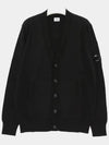 Lens Cotton Cardigan Black - CP COMPANY - BALAAN 4