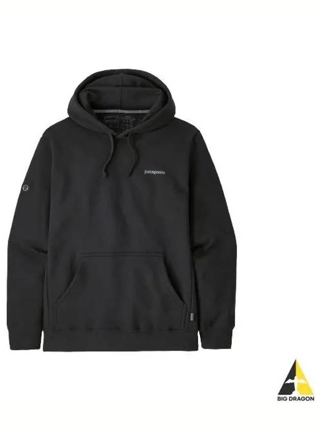 Fitz Roy Icon Uprisal Fleece Hoodie Black - PATAGONIA - BALAAN 2