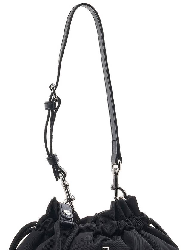 Logo Plaque Drawstring Bucket Bag Black - VIVIENNE WESTWOOD - BALAAN 8