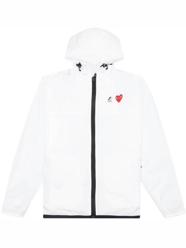 Small Heart Wappen Windbreaker White - COMME DES GARCONS - BALAAN 2