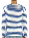 Minquiers Modern Stripe Long Sleeve T-Shirt White Blue - SAINT JAMES - BALAAN 6