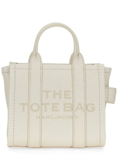 Mini Micro Leather Tote Bag White - MARC JACOBS - BALAAN 2