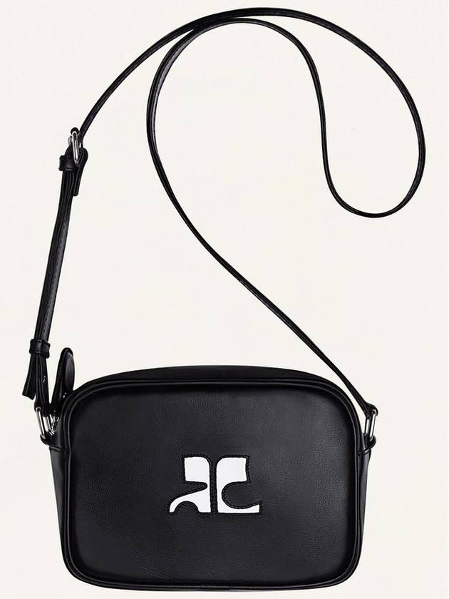 Reedition Camera Leather Cross Bag Black - COURREGES - BALAAN 2