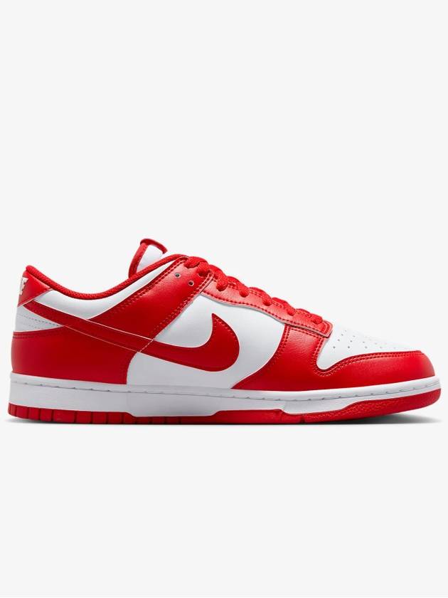 Dunk Retro Low Top Sneakers White University Red - NIKE - BALAAN 4