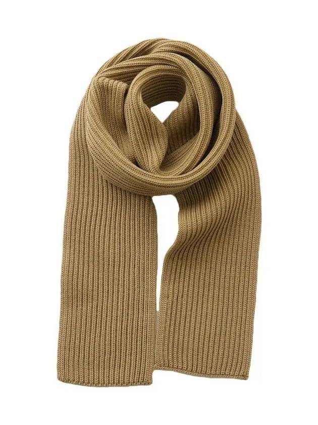 Ribbed Wool Muffler Camel SCARF CAMEL - ANDERSEN-ANDERSEN - BALAAN 2