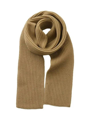 Ribbed Wool Muffler Camel SCARF CAMEL - ANDERSEN-ANDERSEN - BALAAN 1