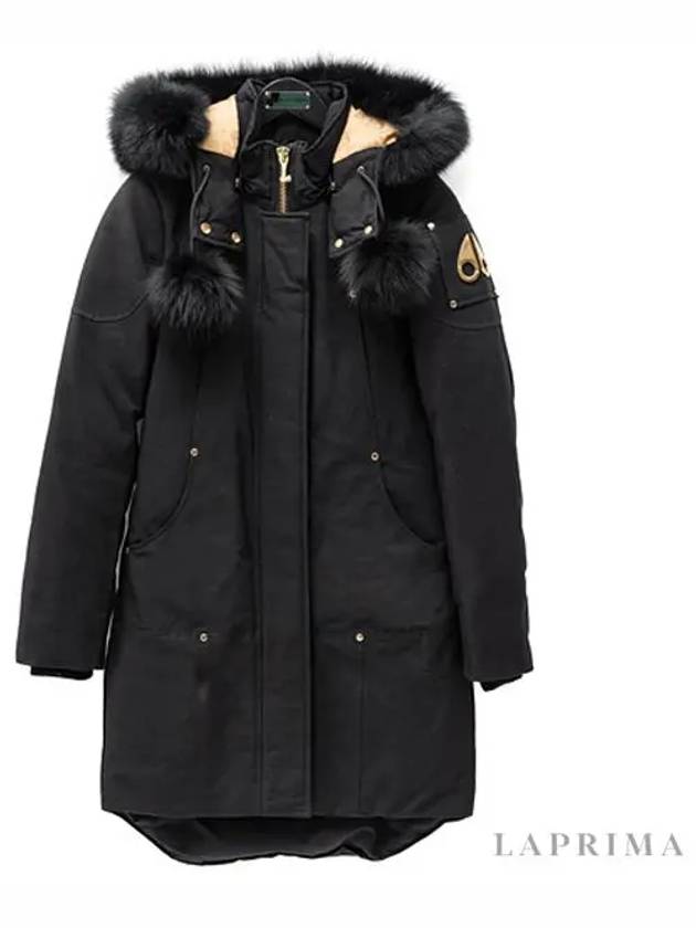 Gold Stirling Parka Black Fox Fur Black - MOOSE KNUCKLES - BALAAN 4