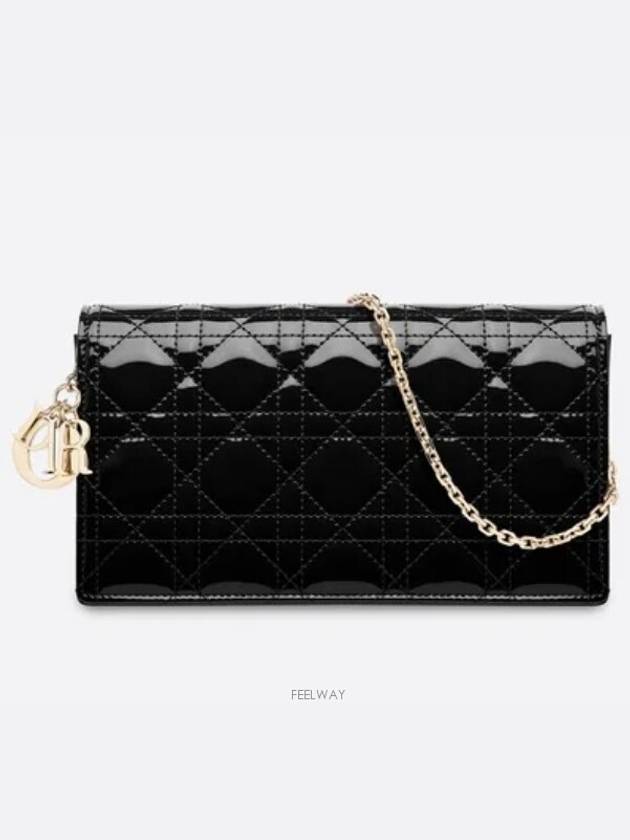 Lady Cannage Calfskin Pouch Bag Black - DIOR - BALAAN 2