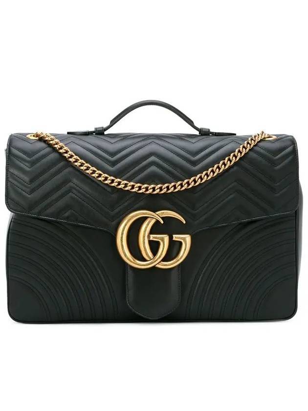 GG Marmont Big Shoulder Bag Black - GUCCI - BALAAN.