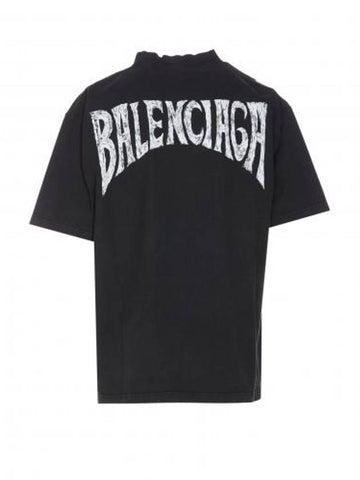 BALENCIAGA HANDDRAWN logo t-shirt 764235 TPVU41569 B0010999482 764235 TPVU4 1569 - BALENCIAGA - BALAAN