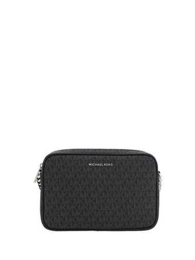 Jet Set Large Logo Canvas Cross Bag Black - MICHAEL KORS - BALAAN 1