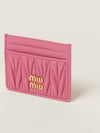 Matelasse Nappa Leather Card Wallet Begonia Pink - MIU MIU - BALAAN 3