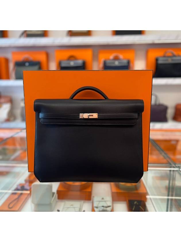 Kelly Depeche 36 Briefcase Black Silver Ever - HERMES - BALAAN 1