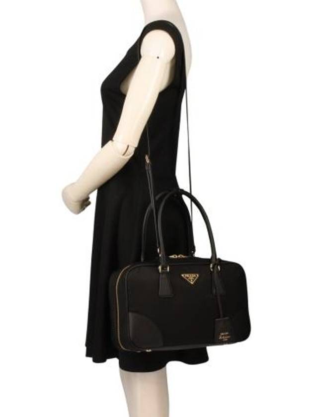 Re-Edition 1978 Re-Nylon Saffiano Leather Medium Tote Bag Black - PRADA - BALAAN 4