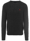 Embroidery Logo Cable Knit Top Black - POLO RALPH LAUREN - BALAAN 3