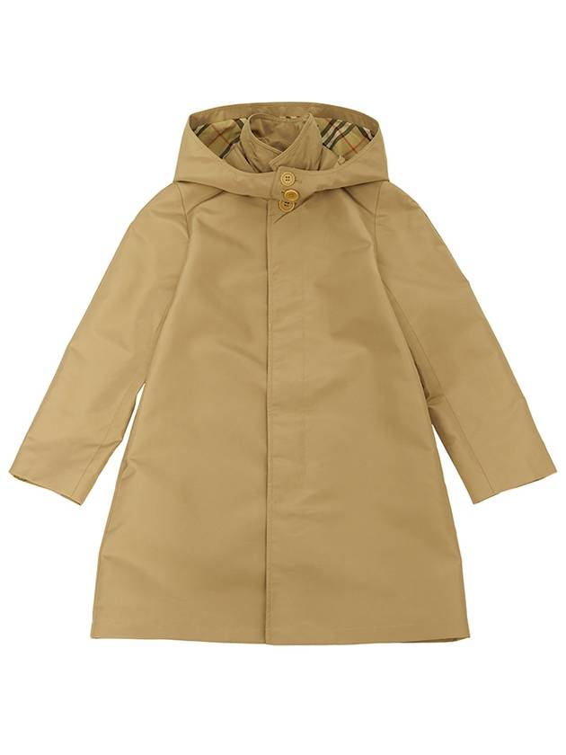 Kids Light Weight Hooded Trench Coat Camel - BURBERRY - BALAAN 2