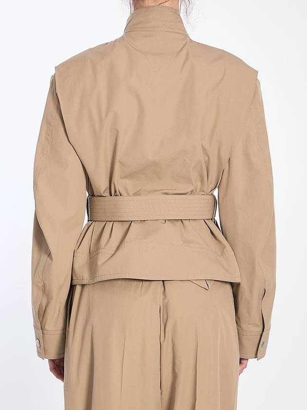 Compact Cotton Belt Jacket Beige - BOTTEGA VENETA - BALAAN 5