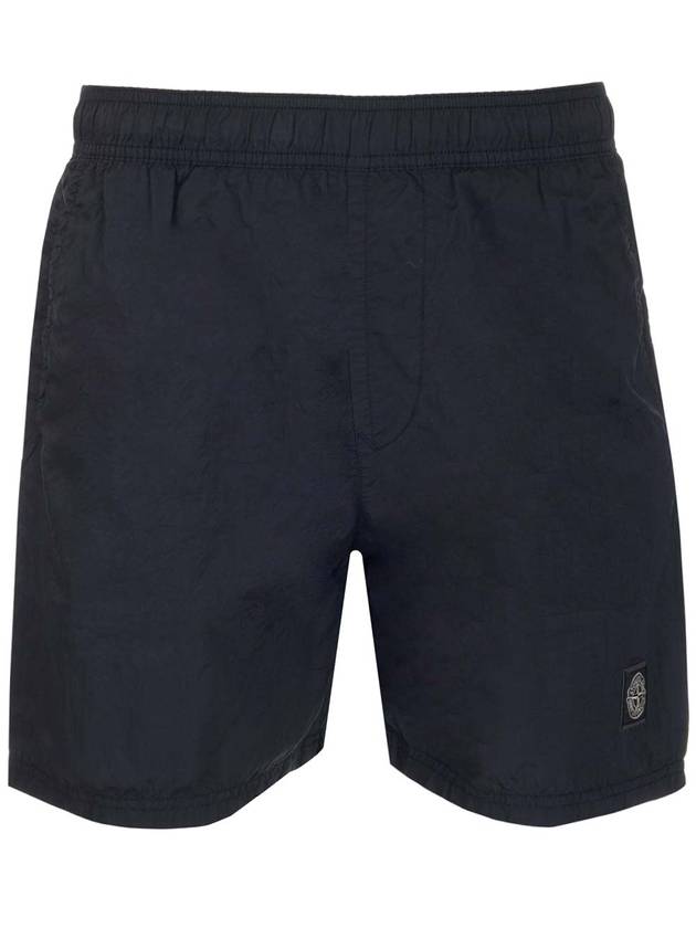 Men's Logo Patch Nylon Metal Swim Shorts Navy - STONE ISLAND - BALAAN 1