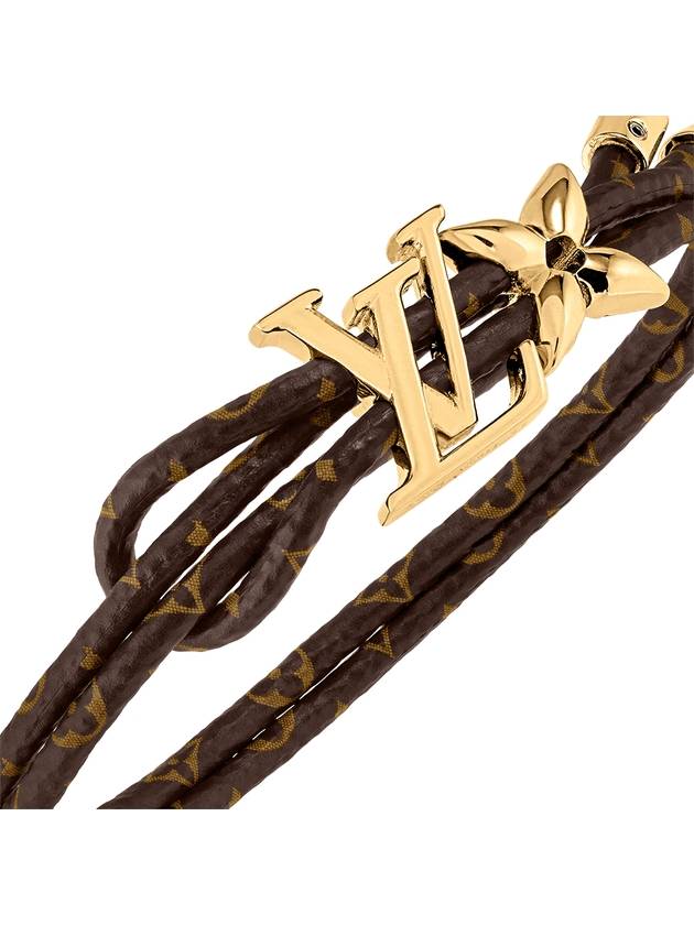 LV Bloom Monogram Bracelet Brown - LOUIS VUITTON - BALAAN 4