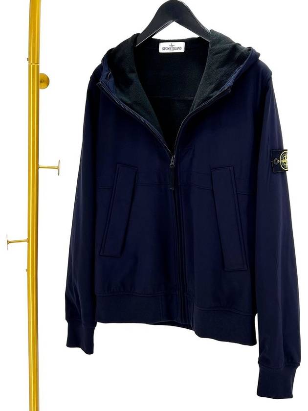 Softshell hooded jacket navy L size - STONE ISLAND - BALAAN 2