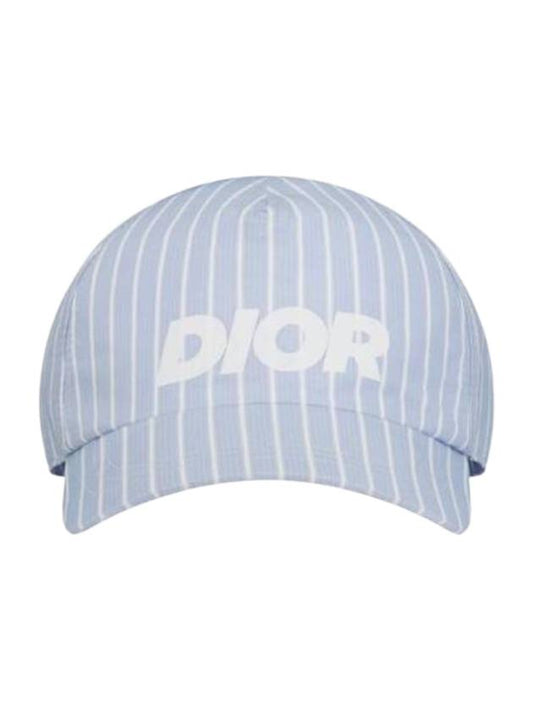 Logo Stripes Ball Cap Blue - DIOR - BALAAN 1