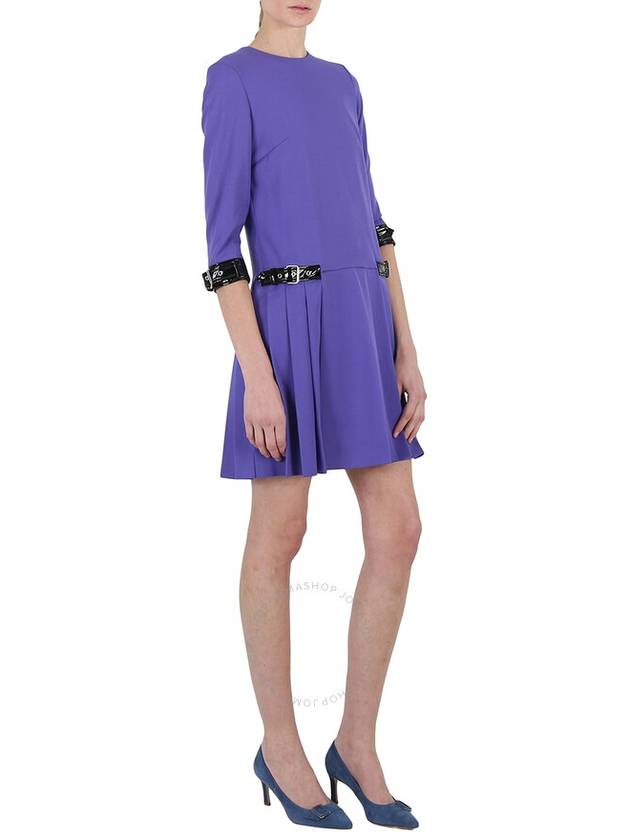 Women s Short Midi Dress Moschino Ladies Purple Long Sleeve Brand Size 36 US 2 - MOSCHINO - BALAAN 4