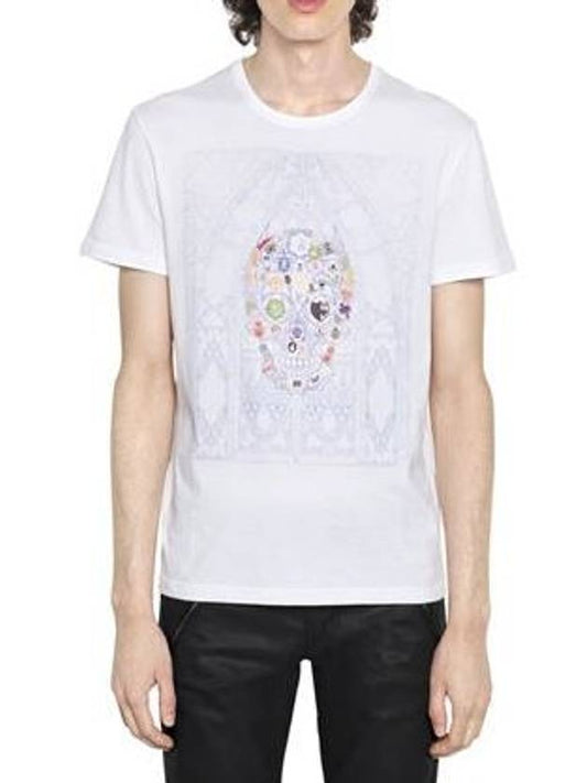 Skull Organic Cotton Jersey Short Sleeve T-Shirt White - ALEXANDER MCQUEEN - BALAAN 2