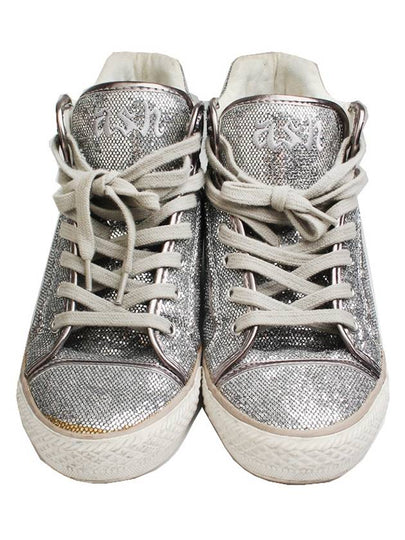 Silver glitter high neck sneakers 37 - ASH - BALAAN 2