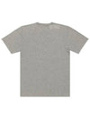 Grey Fox Head Patch Classic Short Sleeve T-Shirt Grey Melange - MAISON KITSUNE - BALAAN 4