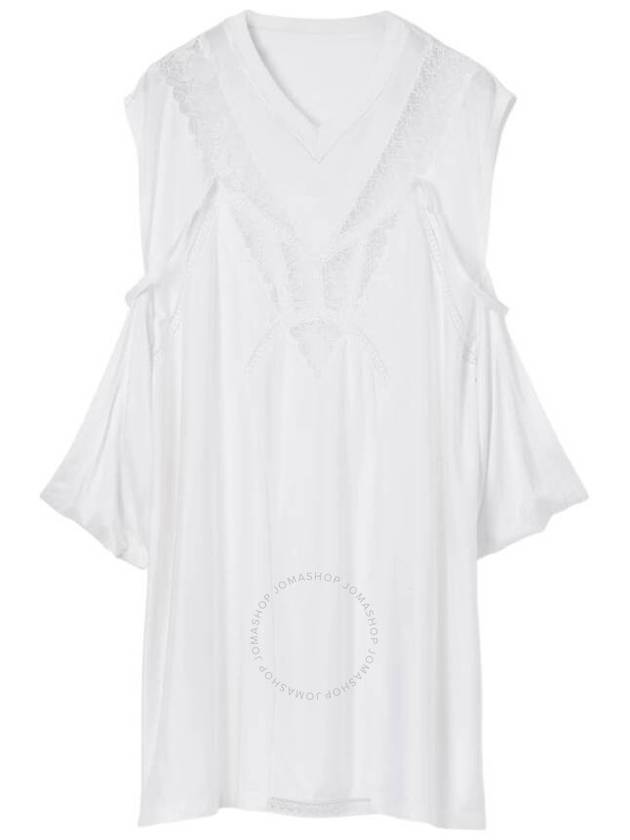 Burberry Reconstructed Lace Panel T-Shirt Dress, Brand Size 10 (US Size 8) - BURBERRY - BALAAN 1