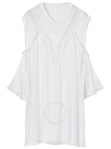 Burberry Reconstructed Lace Panel T-Shirt Dress, Brand Size 10 (US Size 8) - BURBERRY - BALAAN 1