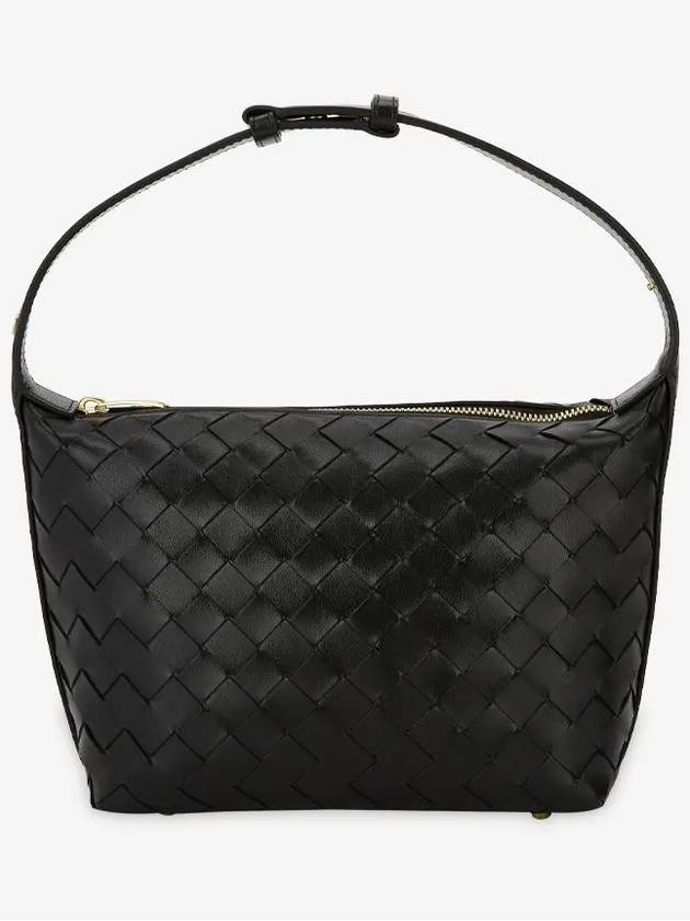 Intrecciato Small Leather Shoulder Bag Black - BOTTEGA VENETA - BALAAN 3