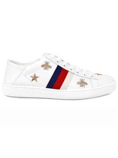 Women's Ace Bee Star Low Top Sneakers White - GUCCI - BALAAN 1