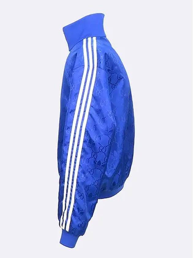 705756 x Adidas GG Trefoil Jacquard Cobalt Blue Jacket - GUCCI - BALAAN 2