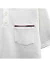 RWB Pocket Interlock Cotton Short Sleeve Polo Shirt White - THOM BROWNE - BALAAN 5