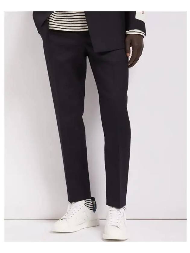 Milano Compact Gabardine Wool Straight Pants Blue - GOLDEN GOOSE - BALAAN 4