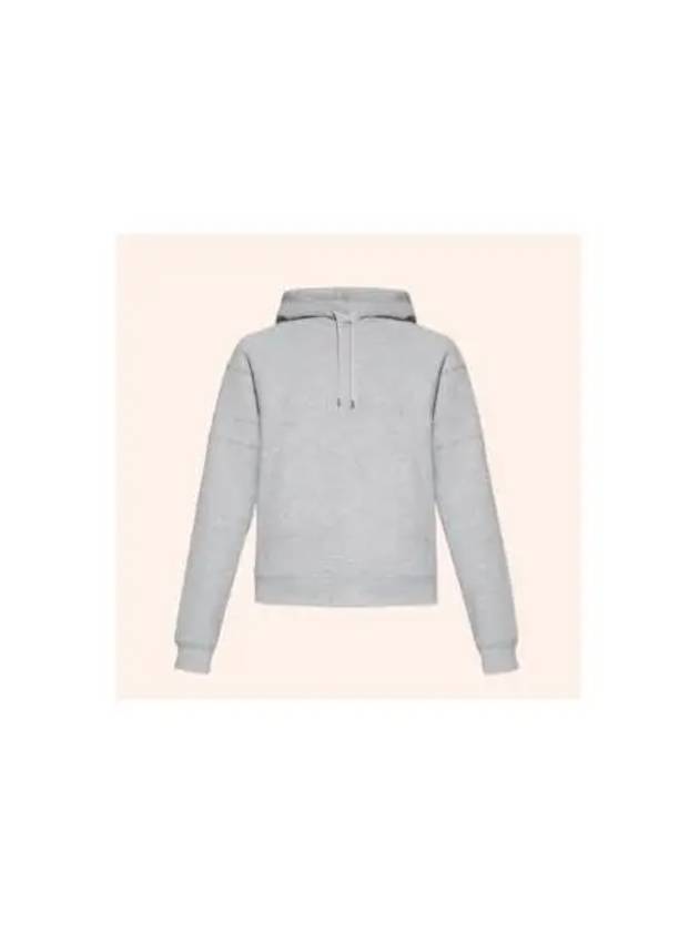 Logo Kangaroo Pocket Fleece Hoodie Grey - SAINT LAURENT - BALAAN 2