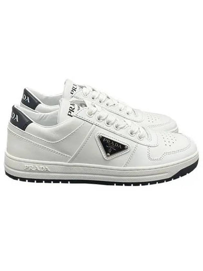 Downtown Perforated Leather Low Top Sneakers White - PRADA - BALAAN 2