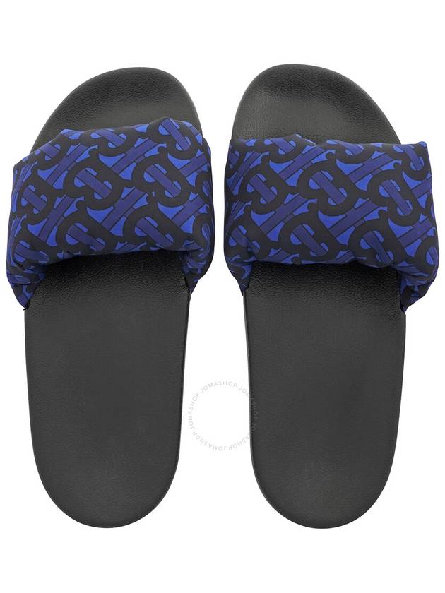 Burberry Men's Deep Royal Blue Monogram Print Padded Slides, Brand Size 40 ( US Size 7 ) - BURBERRY - BALAAN 3