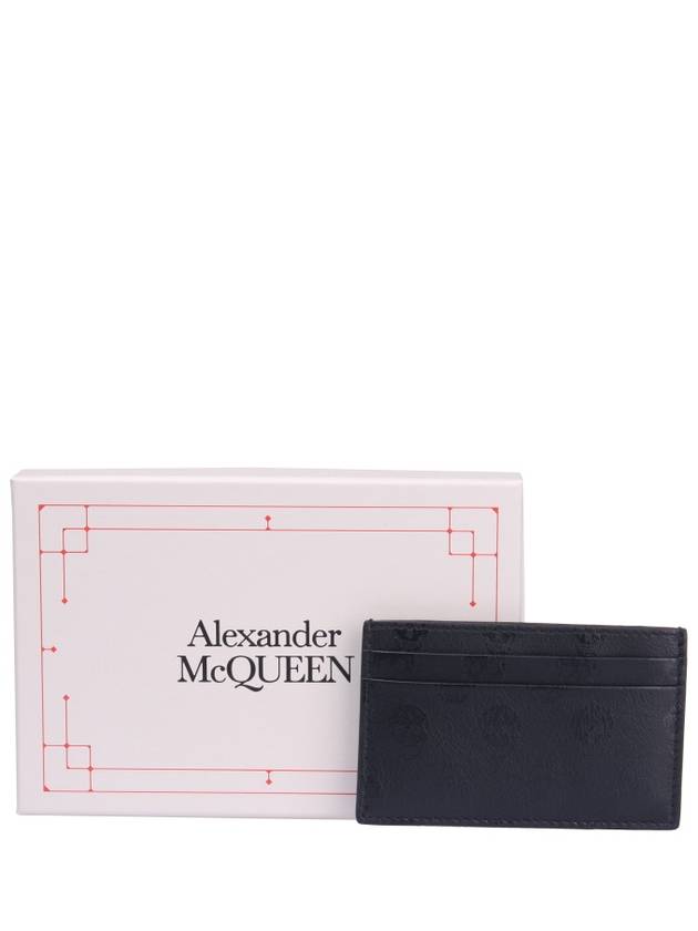 Skull Leather Card Wallet Black - ALEXANDER MCQUEEN - BALAAN 3