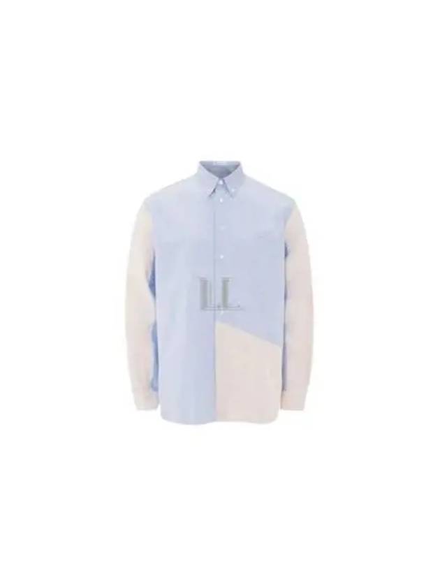 Patchwork Classic Fit Long Sleeve Shirt Light Blue - JW ANDERSON - BALAAN 2