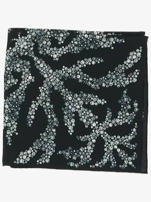 Crystal Logo Print Scarf Black Grey - ALEXANDER MCQUEEN - BALAAN 5