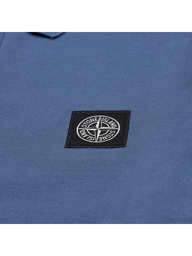 Pique Stretch Cotton Short Sleeve Polo Shirt Dark Blue - STONE ISLAND - BALAAN 6